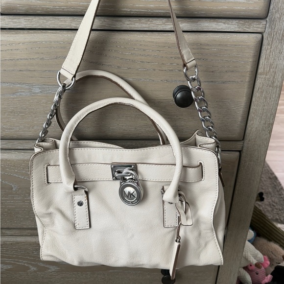 Michael Kors Handbags - Michael Kors Off-White Leather Satchel